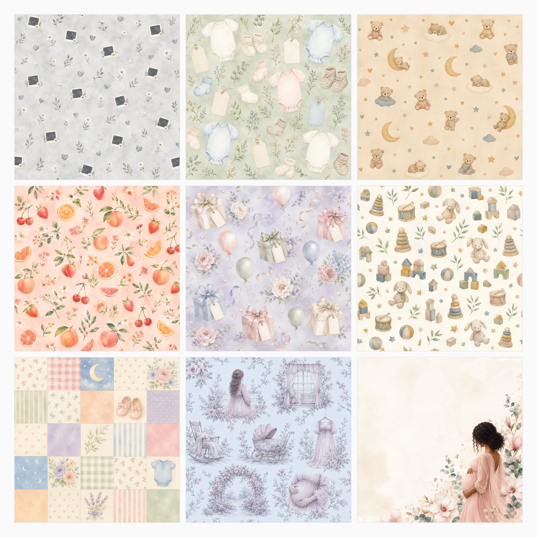 Blooming Motherhood Maternity Watercolor preview 4