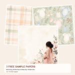 Free Blooming Motherhood Maternity Watercolor – 3 Printable Scrapbook Paper Samples preview