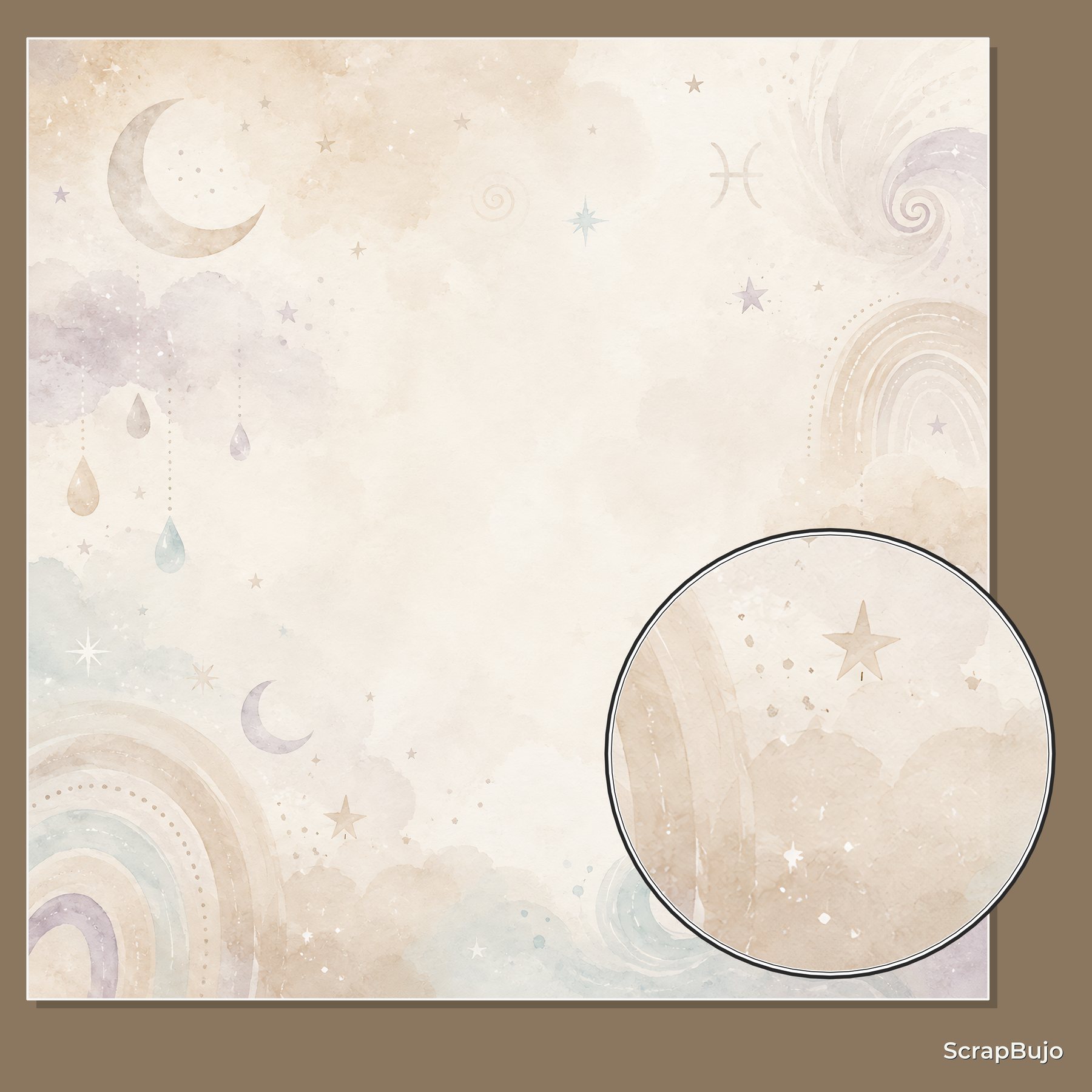 Pisces Baby Zodiac Nursery Digital Scrapbook Papers preview 6