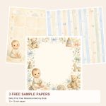 Free Baby First Year Milestone Memory Book – 3 Printable Scrapbook Paper Samples preview