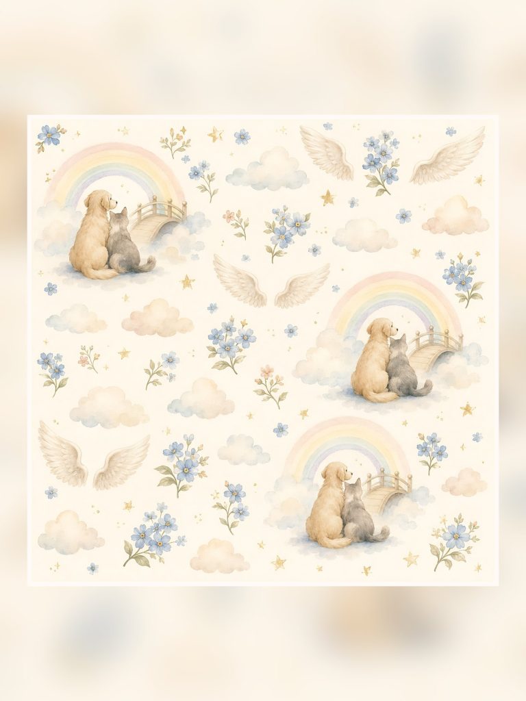 Pet Memorial Rainbow Bridge Keepsake poster portrait