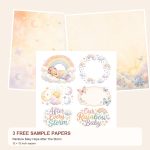 Free Rainbow Baby Hope After The Storm – 3 Printable Scrapbook Paper Samples preview