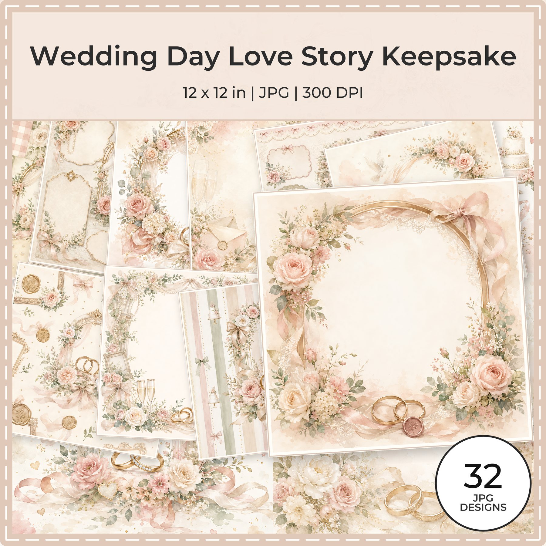 Wedding Day Love Story Keepsake