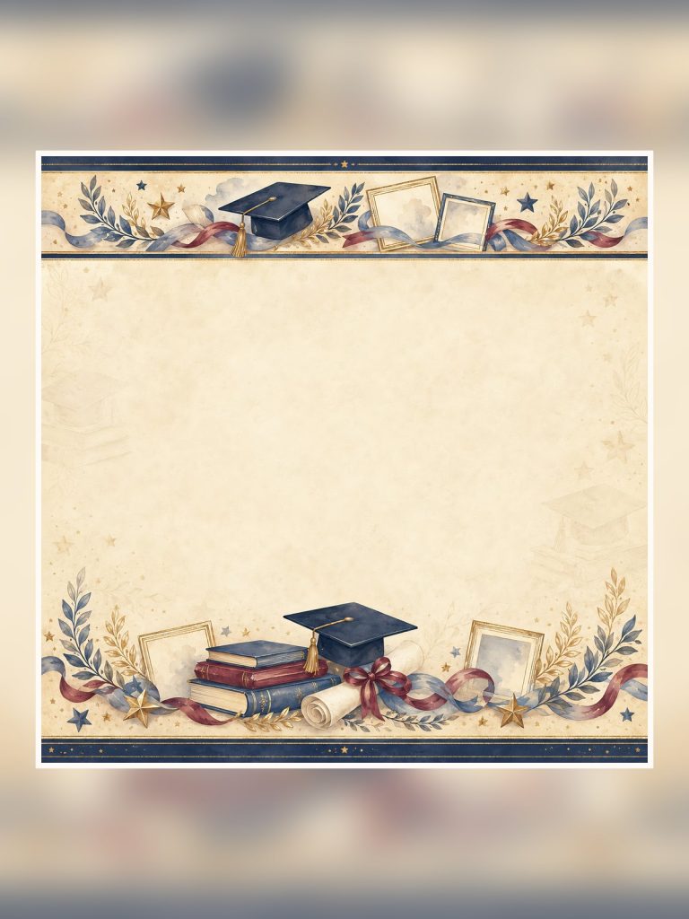 Graduation School Years Digital Scrapbook Papers poster portrait