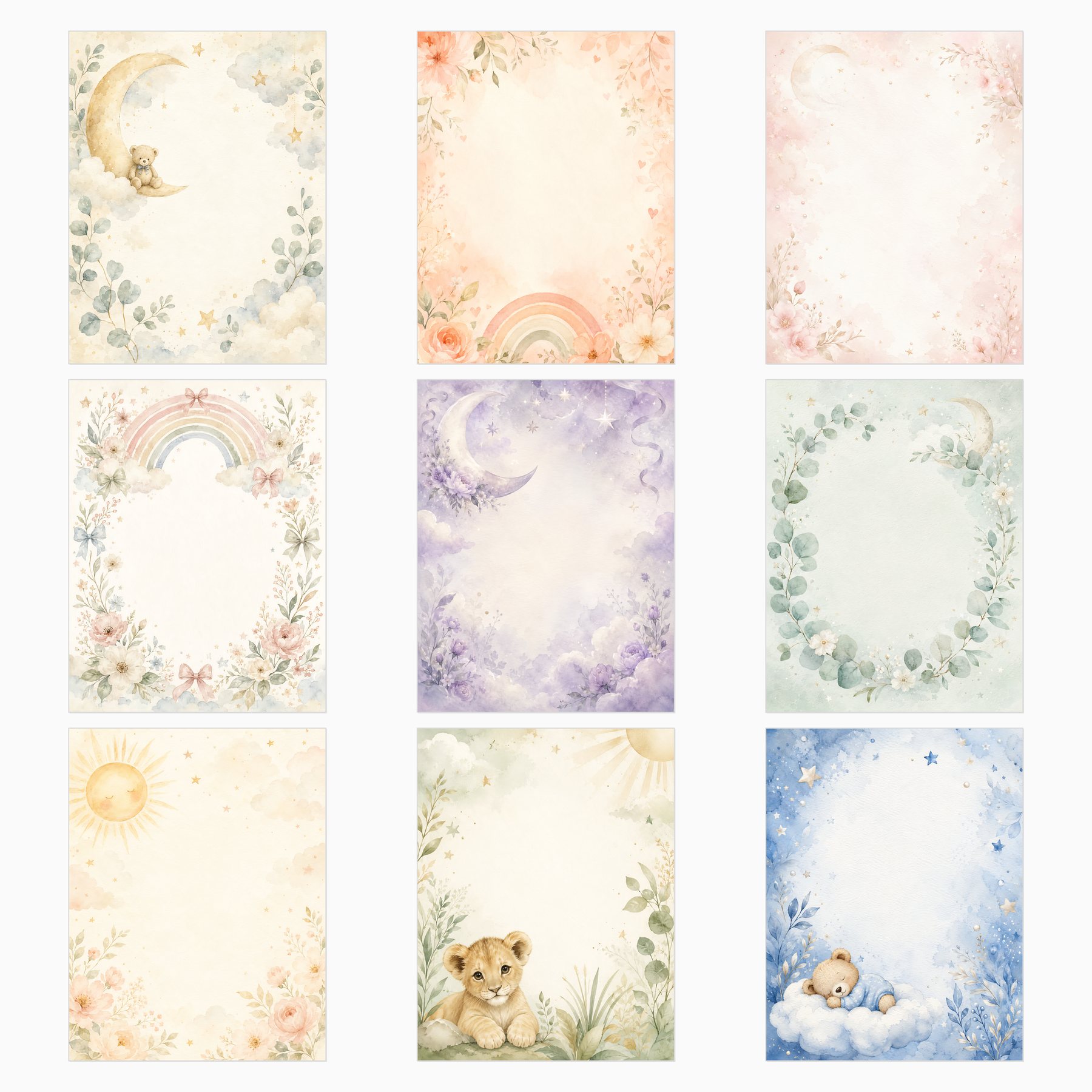 Little Star Nursery Watercolor preview 4