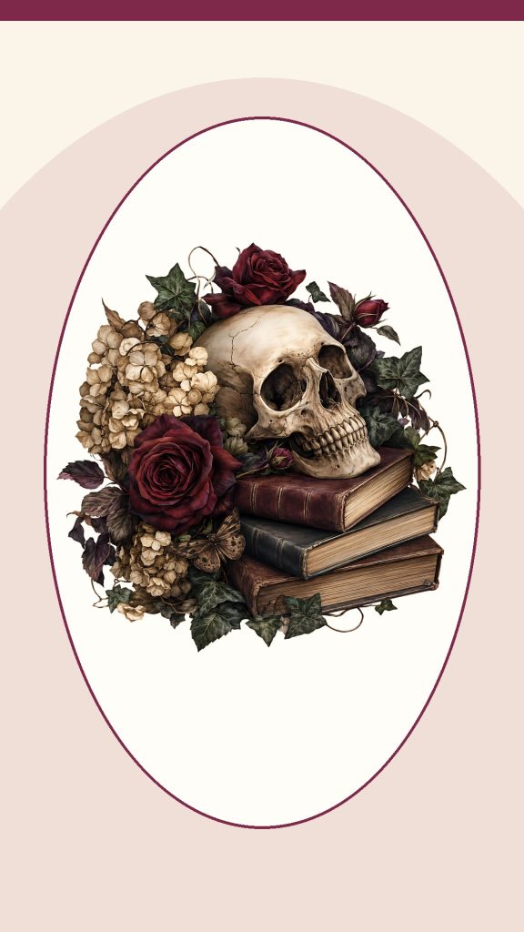 20 Floral Skull PNG Clipart Designs for Gothic Crafts poster portrait