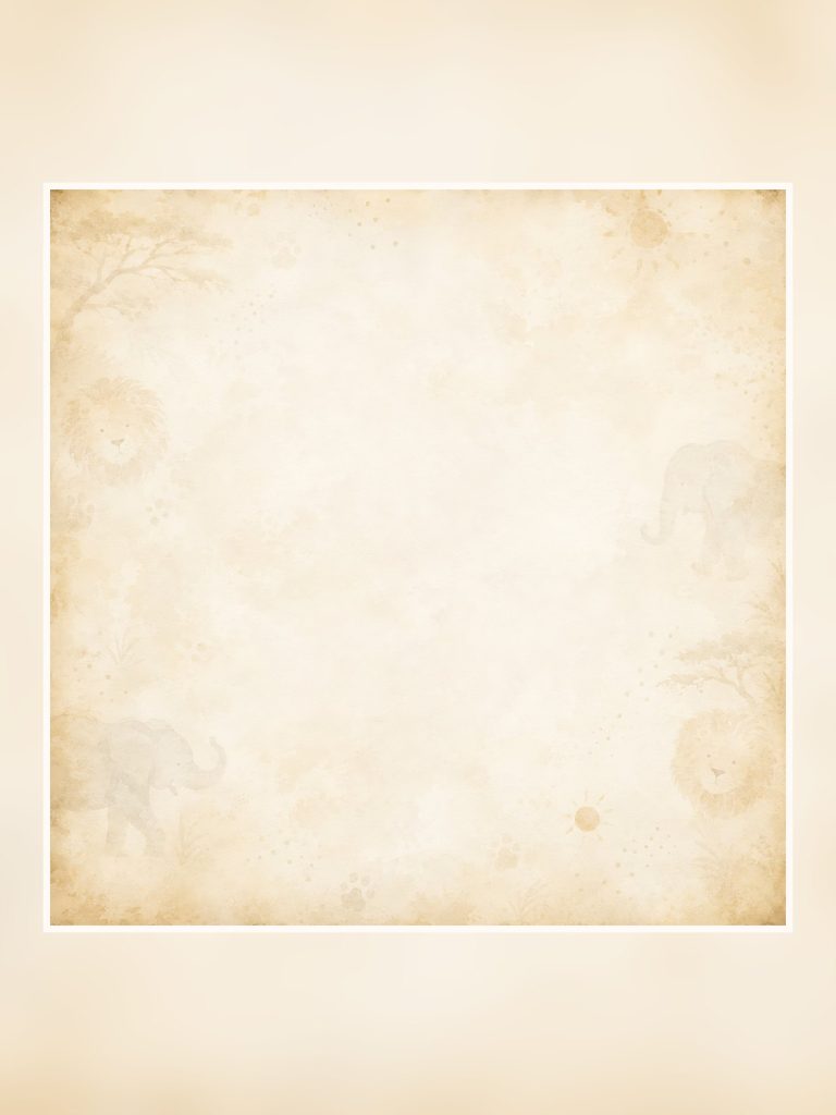 Savanna Memories Watercolor Safari Digital Scrapbook Papers poster portrait