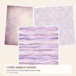 Free Purple Watercolor Garden – 3 Printable Scrapbook Paper Samples preview