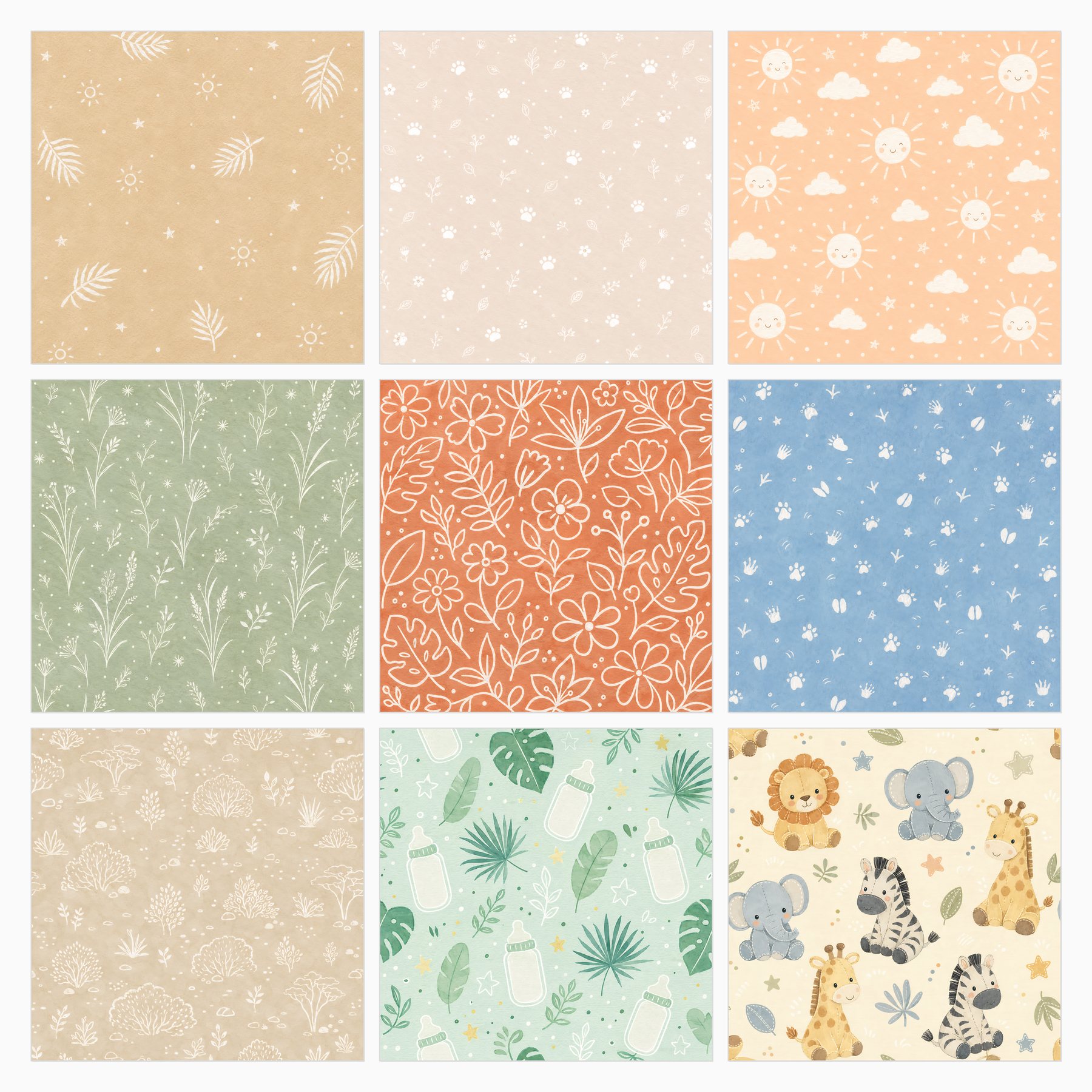 Playful Safari Pastel Doodle preview 3