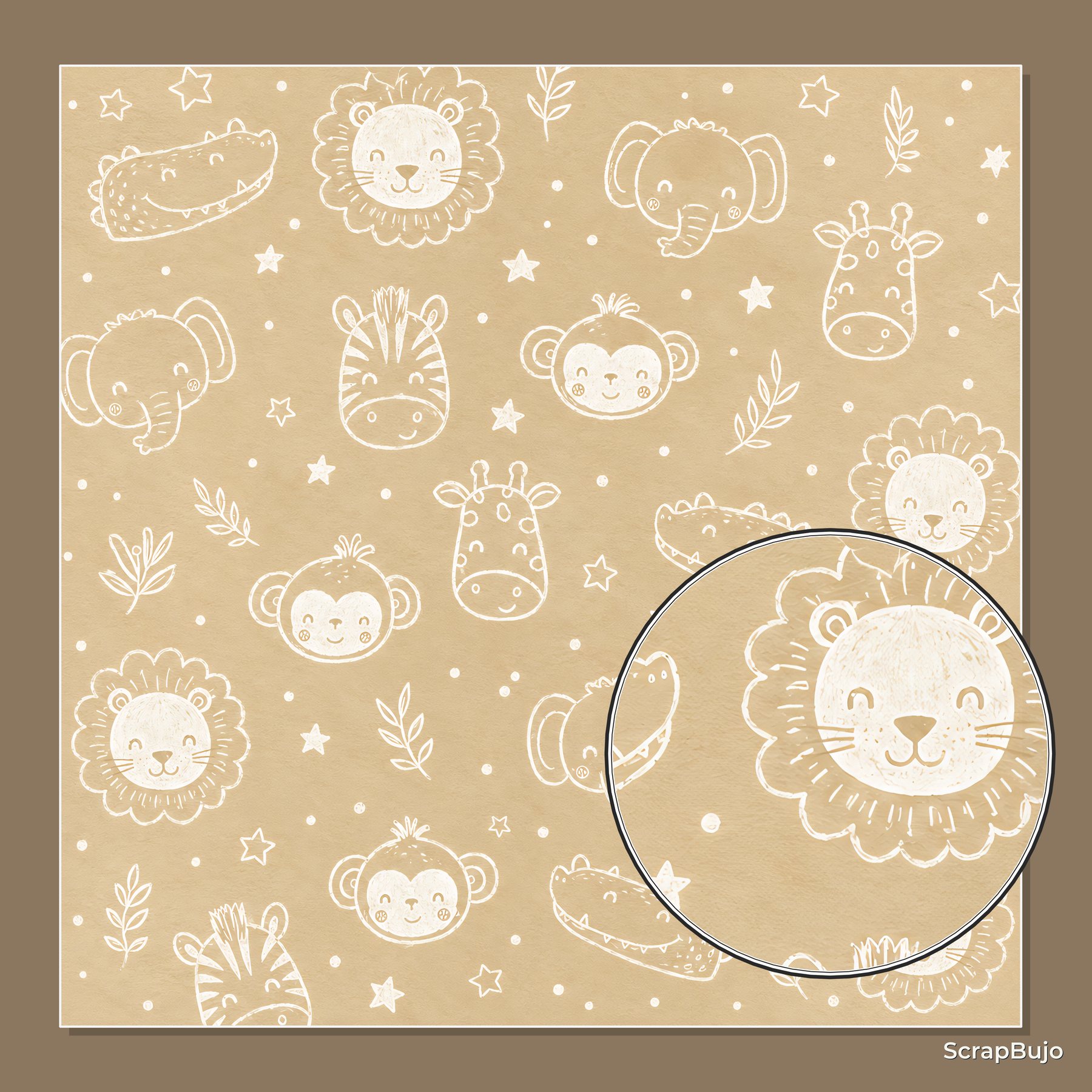 Playful Safari Pastel Doodle preview 5