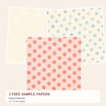 Free Playful Polka Dot – 3 Printable Scrapbook Paper Samples preview