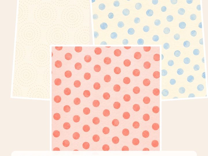 Free Playful Polka Dot – 3 Printable Scrapbook Paper Samples