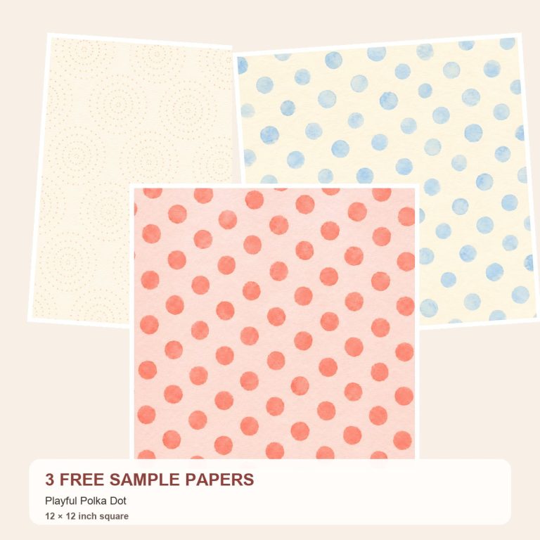 Free Playful Polka Dot – 3 Printable Scrapbook Paper Samples preview