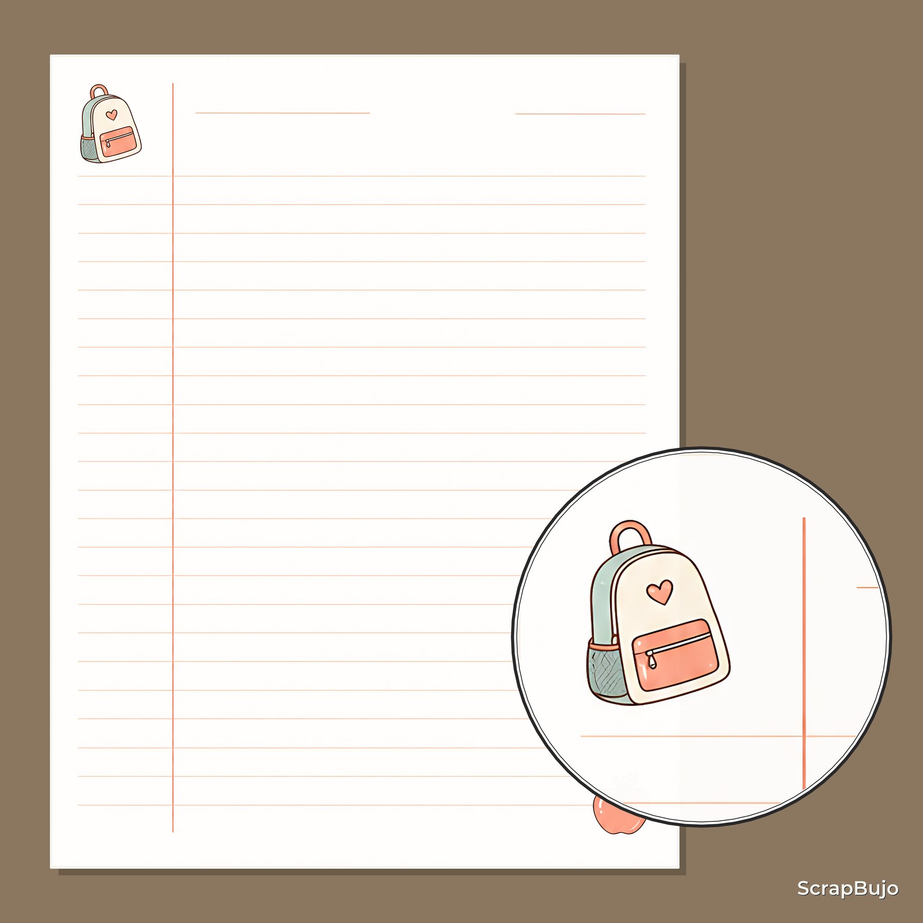 Pastel School Notebook Printable Paper Kit preview 6