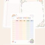 Free Pastel School Notebook Printable Paper Kit – 3 Sample Papers preview