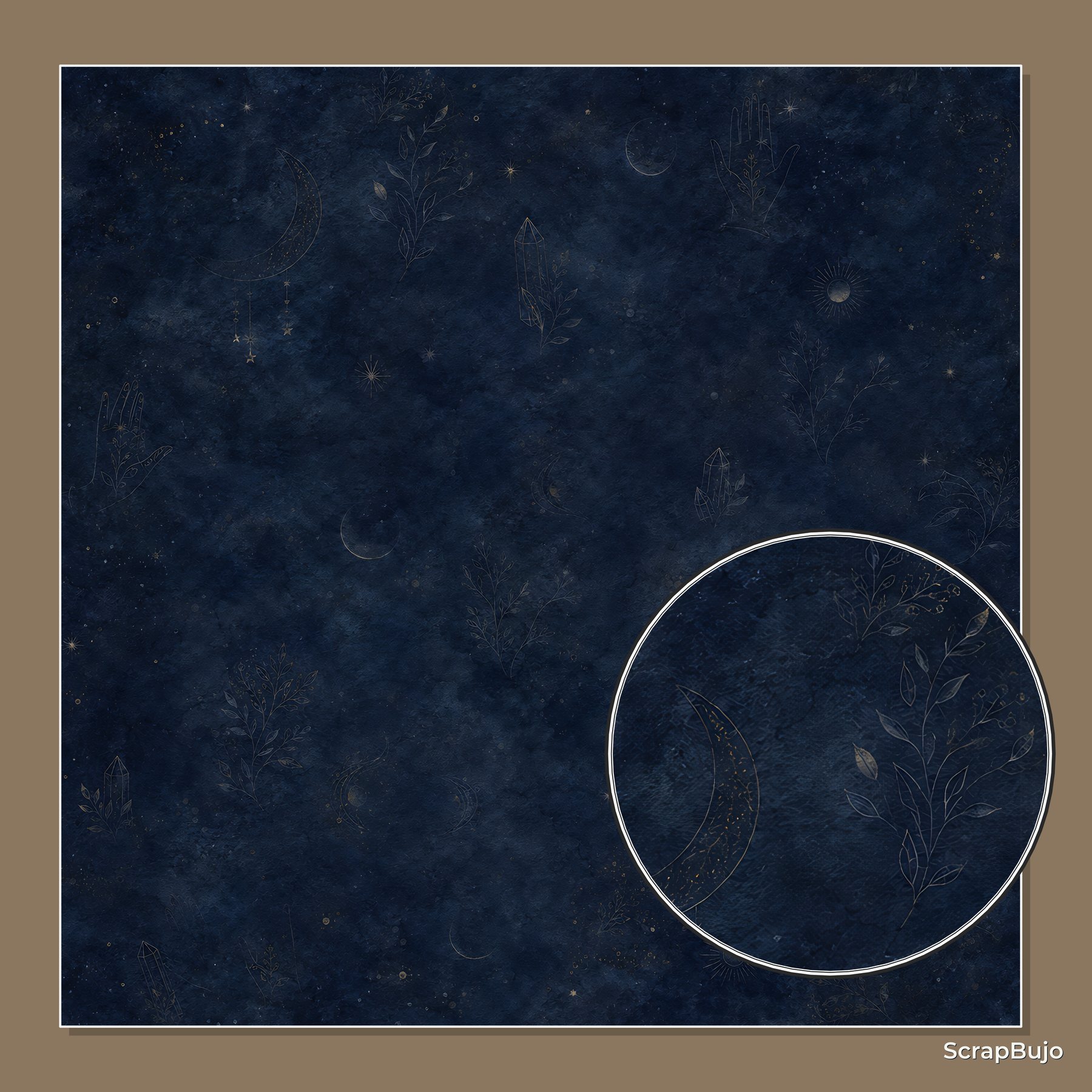 Mystic Celestial Tarot Zodiac Digital Scrapbook Paper preview 5