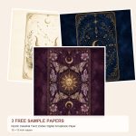 Free Mystic Celestial Tarot Zodiac – 3 Printable Scrapbook Paper Samples preview