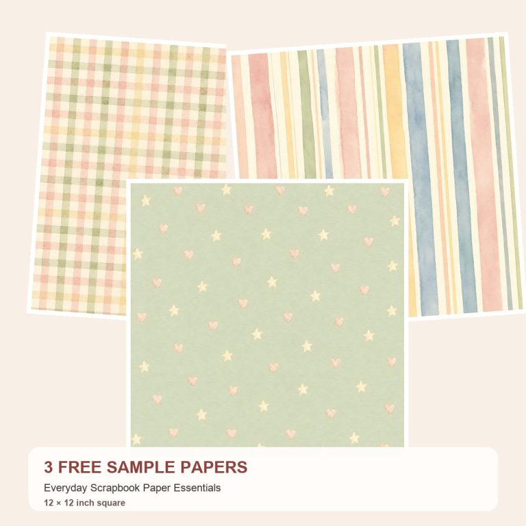 Free Everyday Scrapbook Paper Essentials – 3 Printable Samples preview
