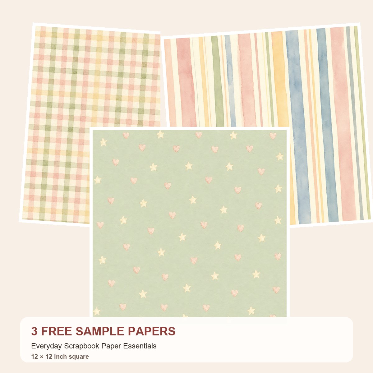 Free Everyday Scrapbook Paper Essentials – 3 Printable Samples