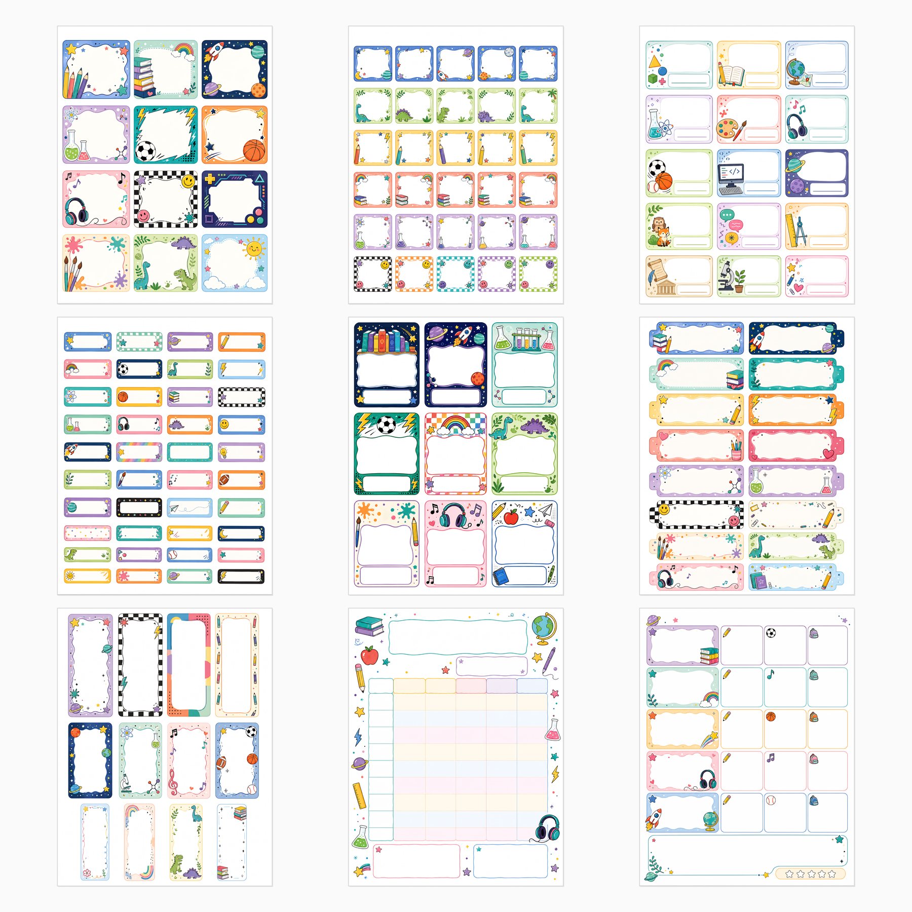 Cute Back to School Labels and Stickers preview 2