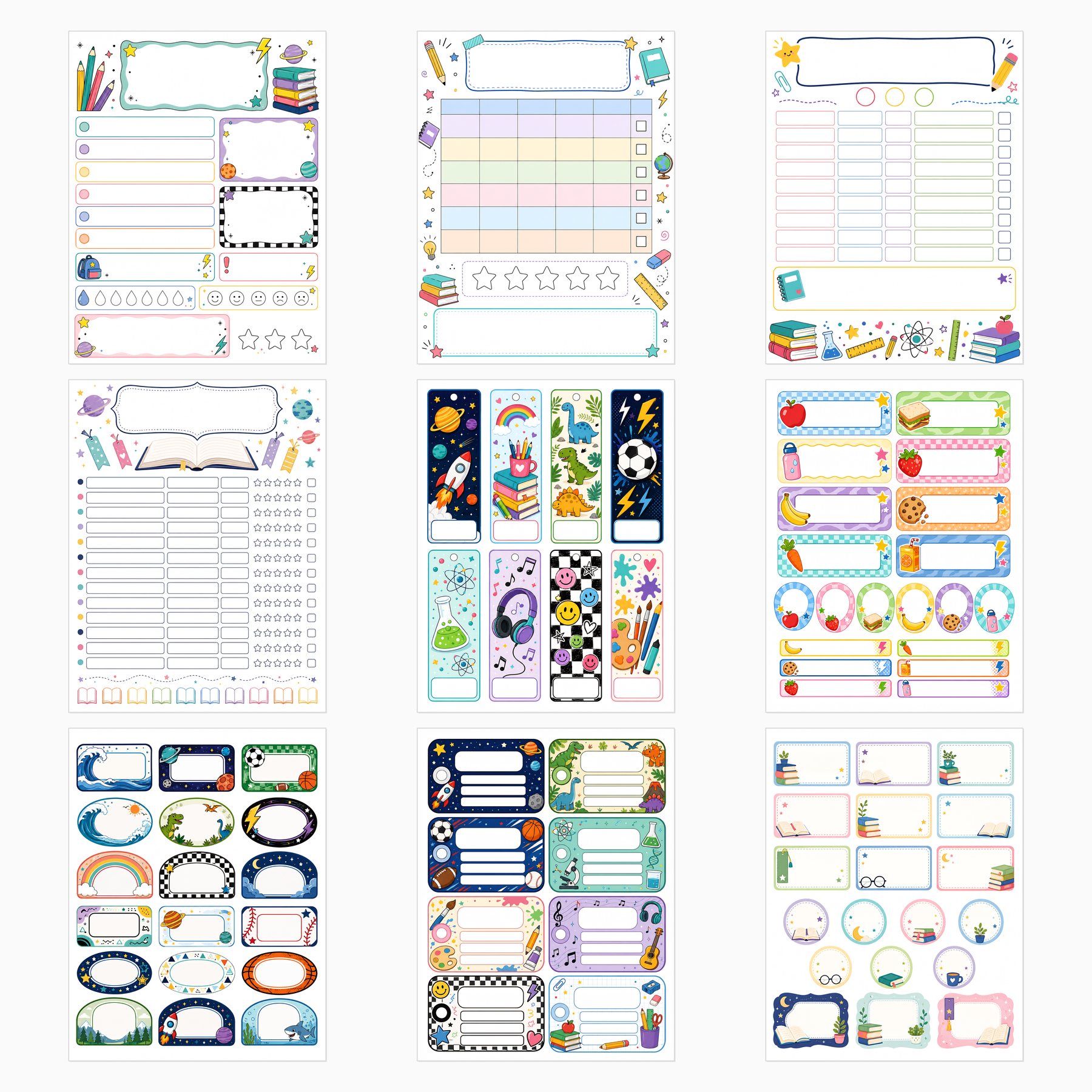 Cute Back to School Labels and Stickers preview 3