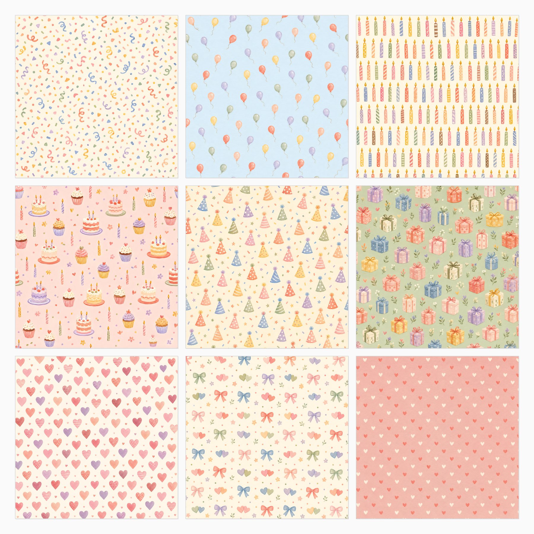 All Occasion Printable Gift Wrap Digital Scrapbook Paper preview 2