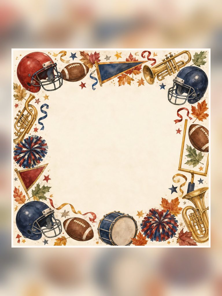 Game Day Football Homecoming Tailgate Digital Scrapbook Papers poster portrait