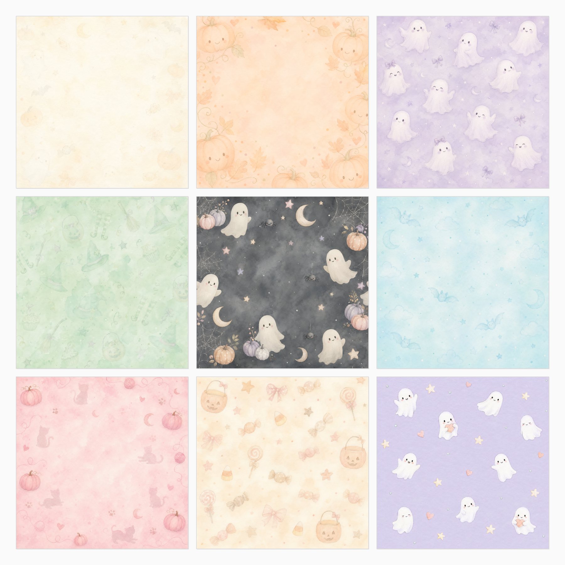 Sweet Spooky Cute Halloween Digital Scrapbook Paper preview 2