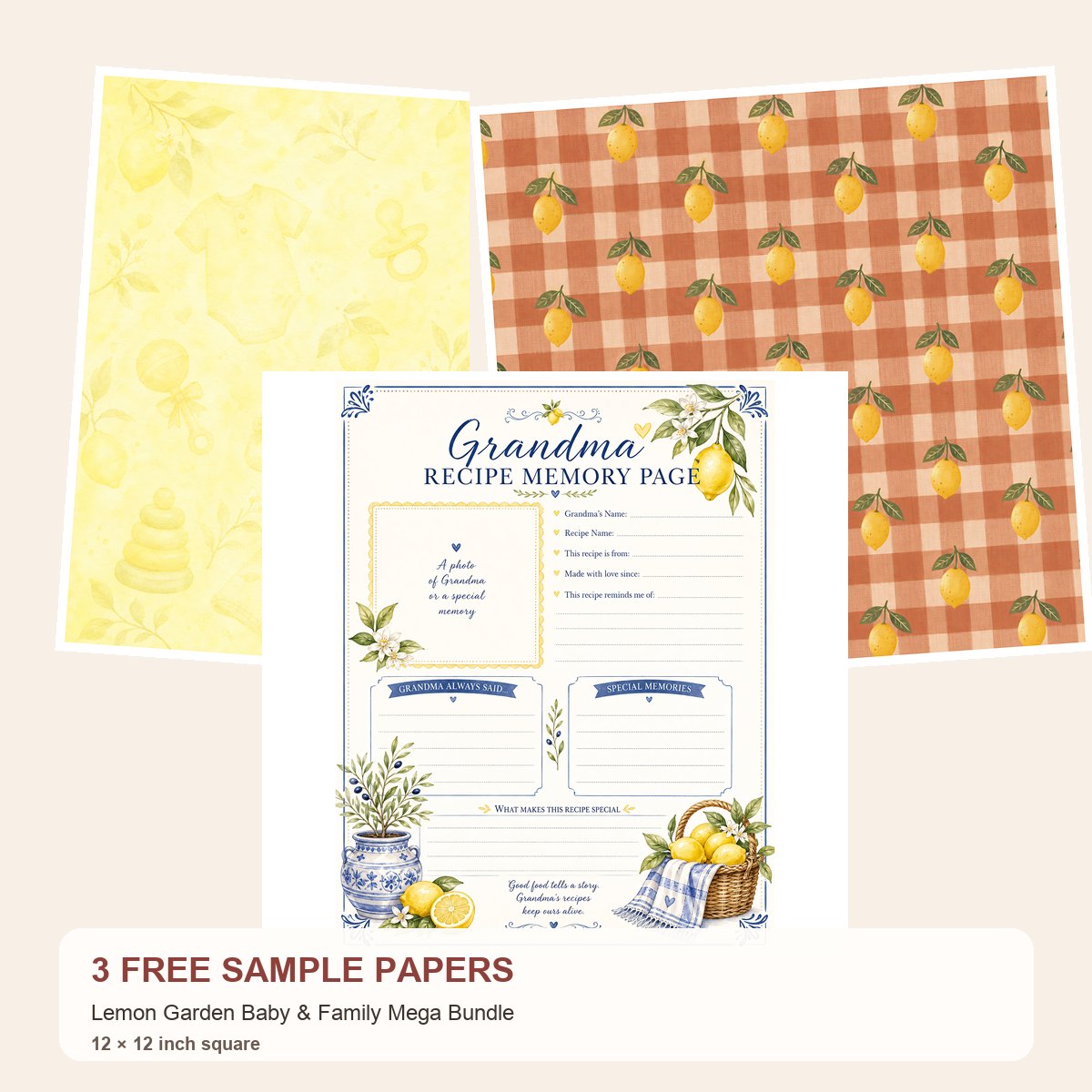 Free Lemon Garden Baby & Family Sample Papers