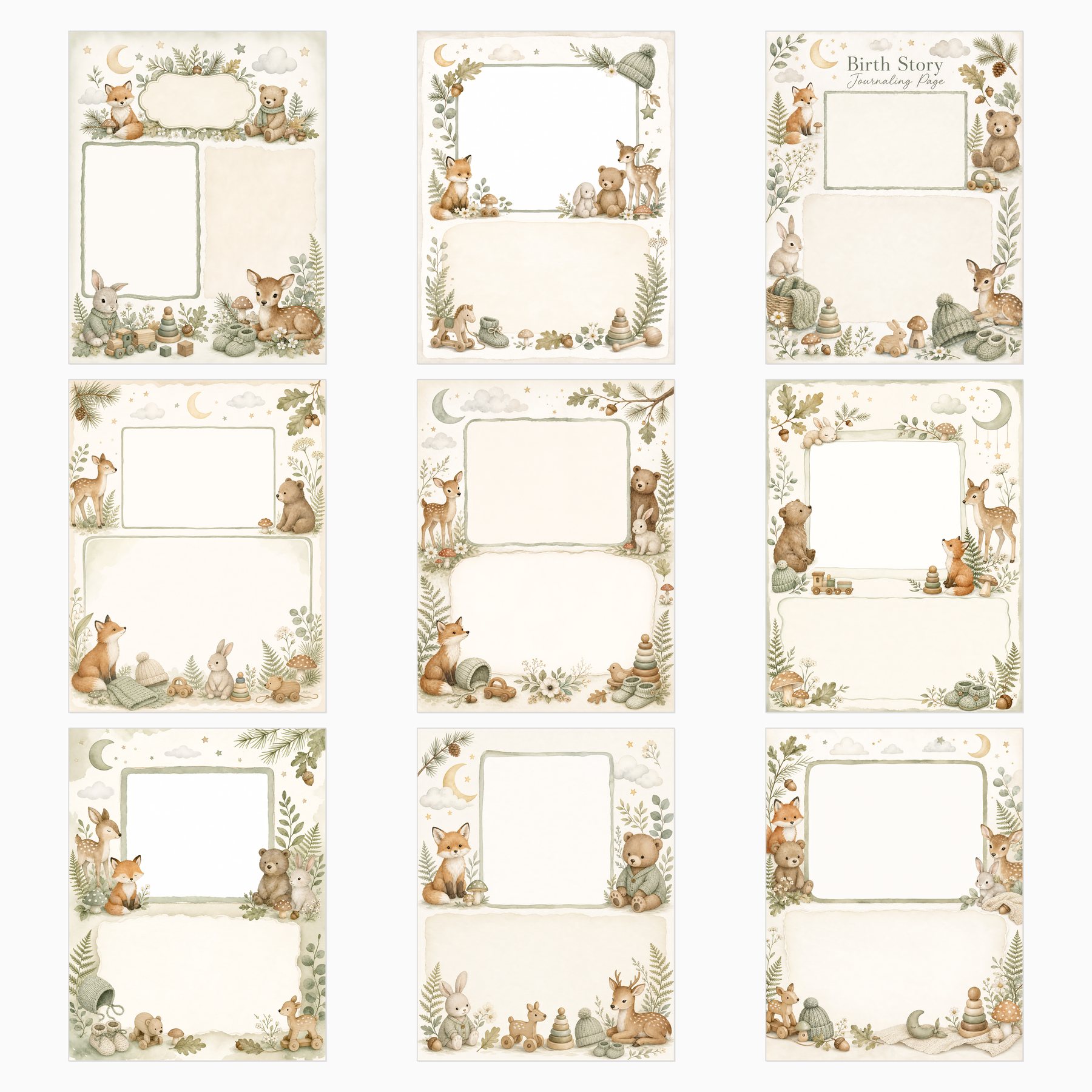 Sage Woodland Baby Memories Letter preview 2