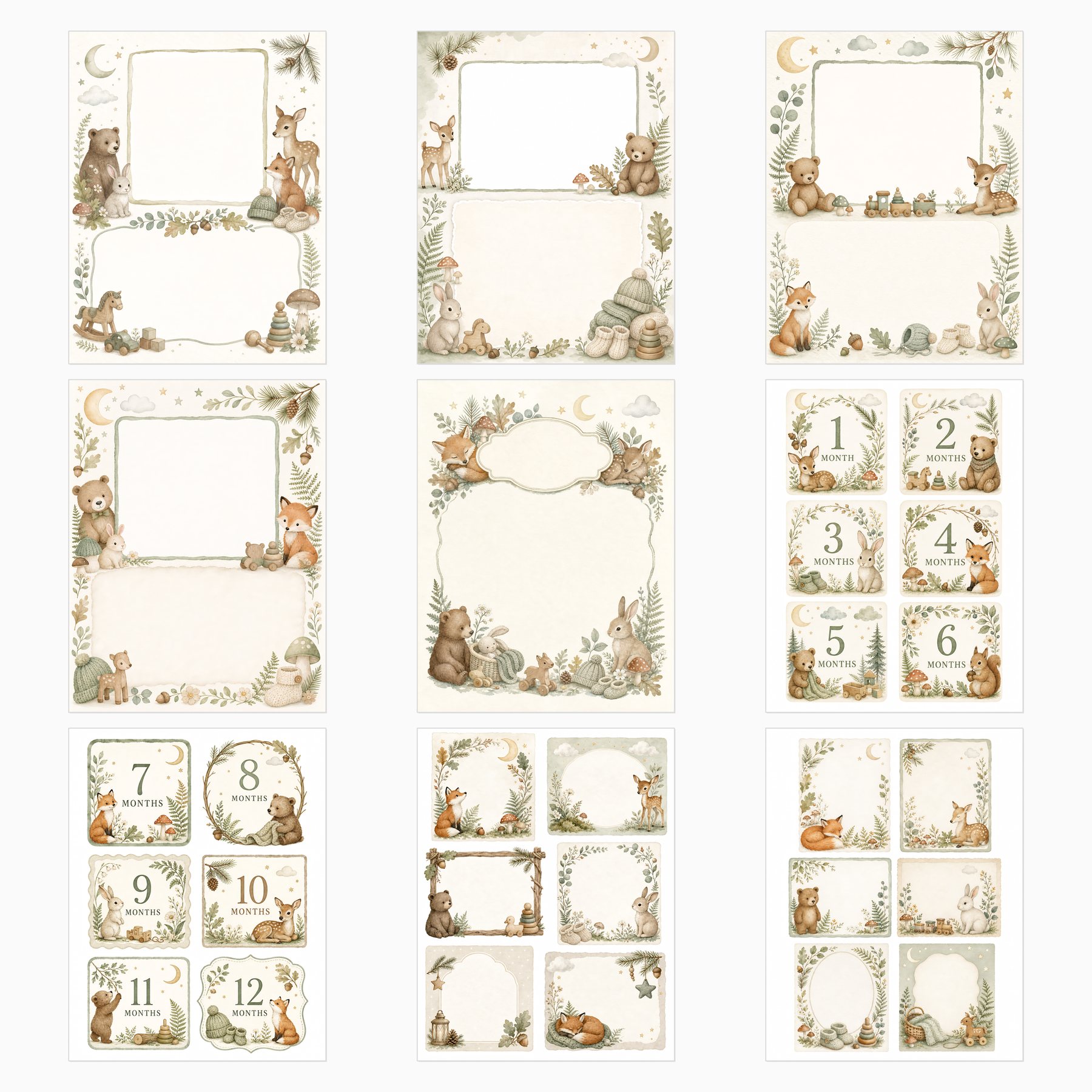 Sage Woodland Baby Memories Letter preview 3