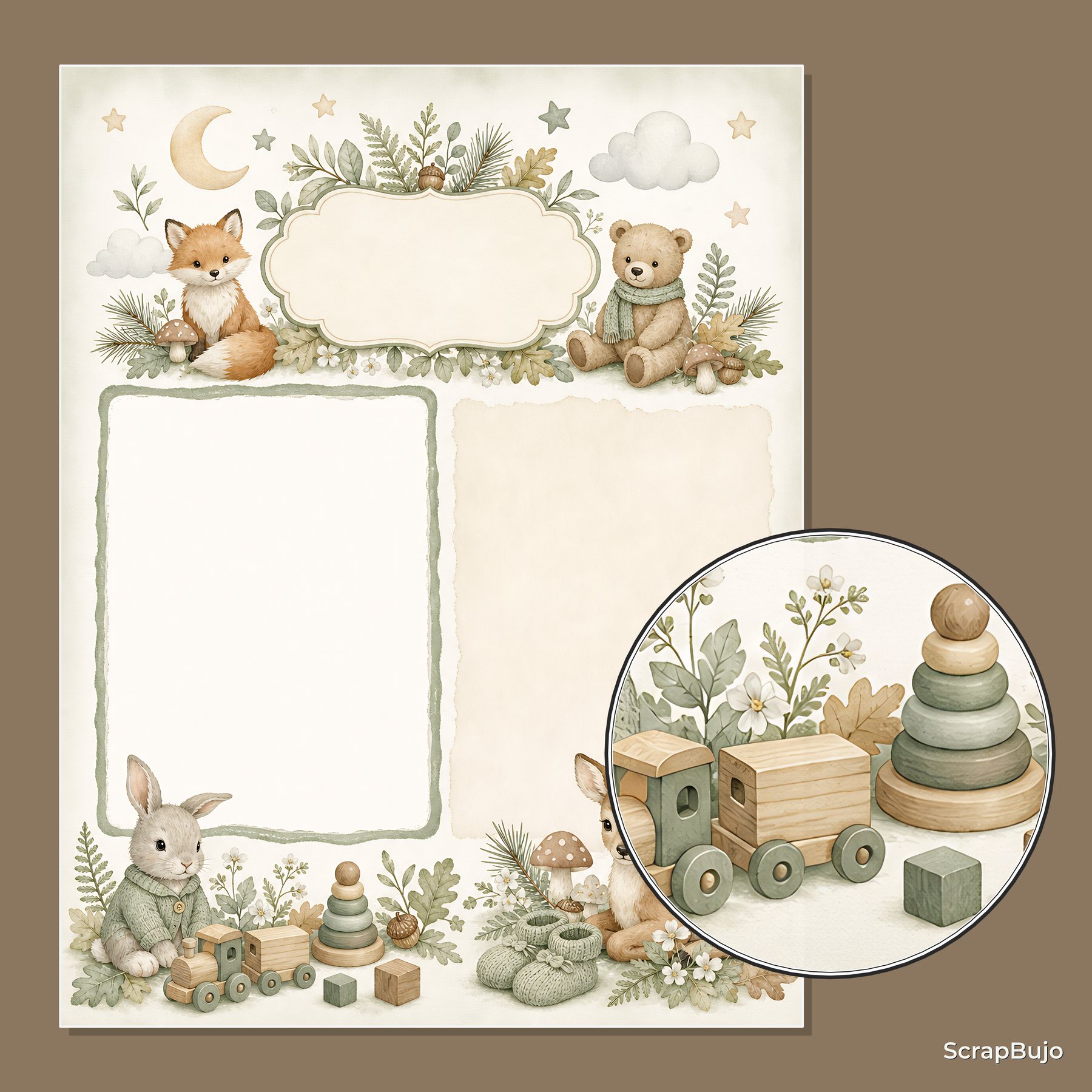 Sage Woodland Baby Memories Letter preview 5