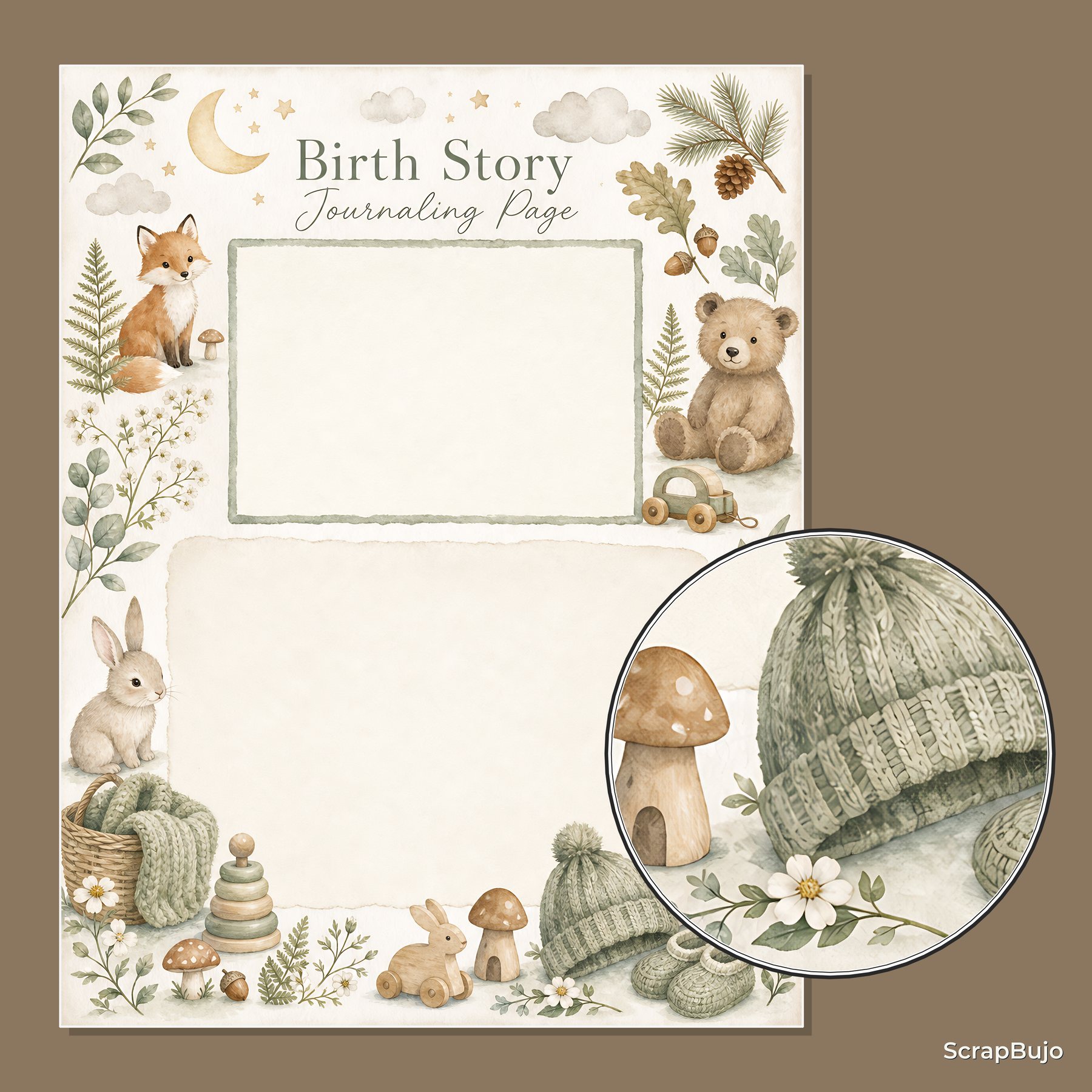 Sage Woodland Baby Memories Letter preview 6