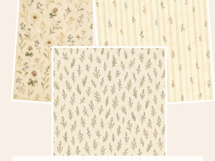 Free Greenhouse Herbarium Vintage Botanical Scrapbook Bundle – 3 Printable Sample Papers preview