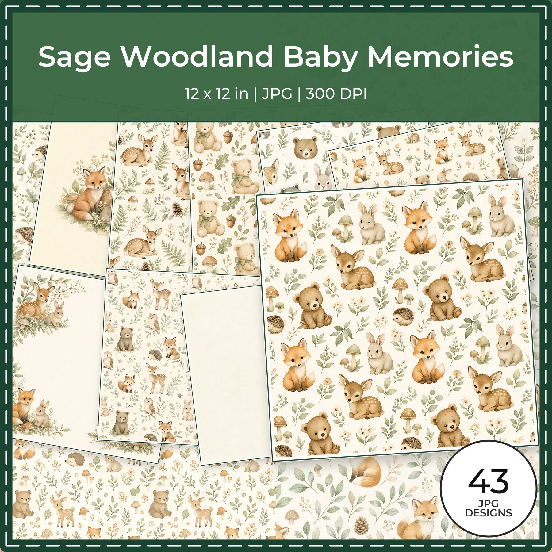 Sage Woodland Baby Memories