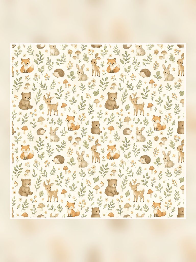 Sage Woodland Baby Memories poster portrait