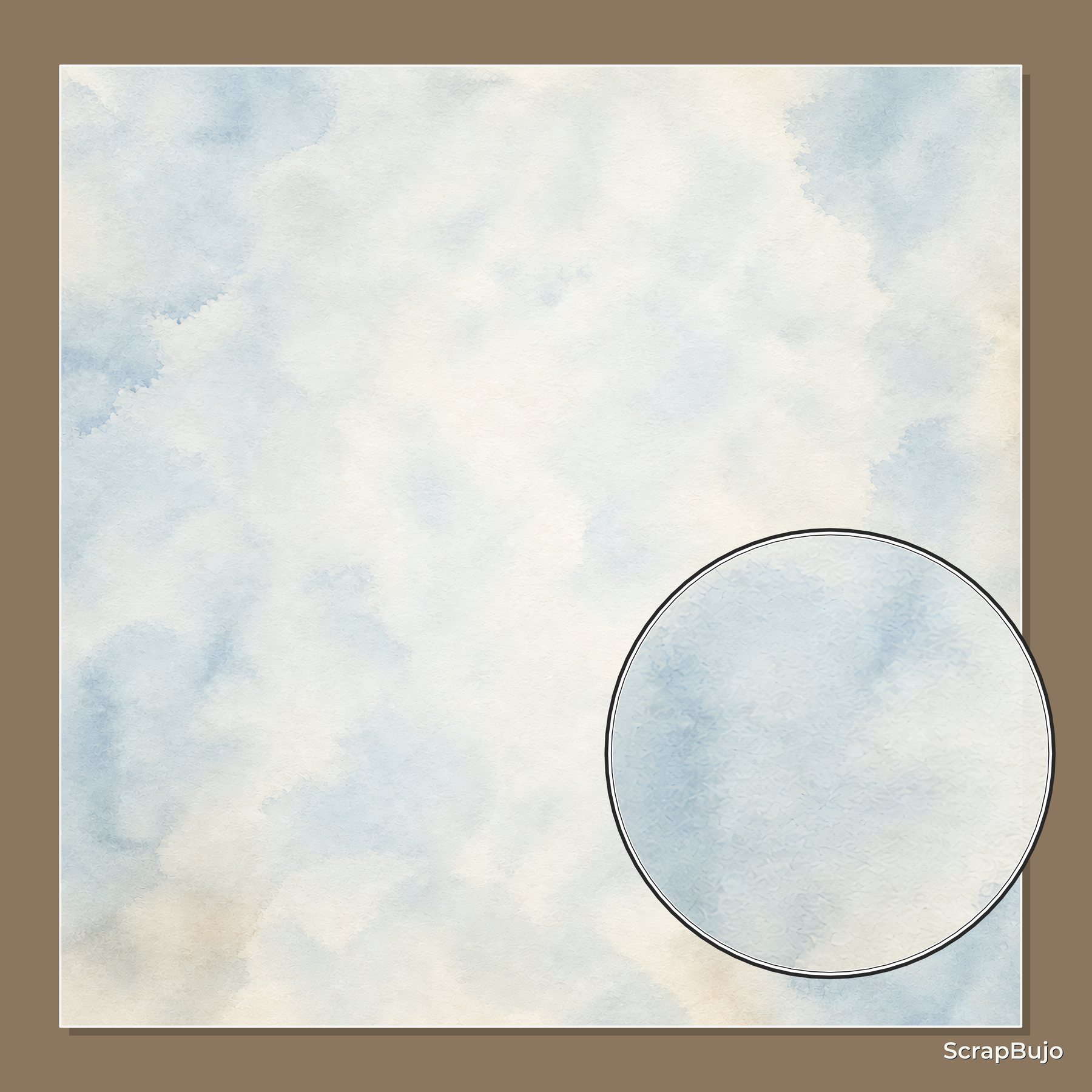 Baby Blue Heirloom Digital Scrapbook Paper preview 5