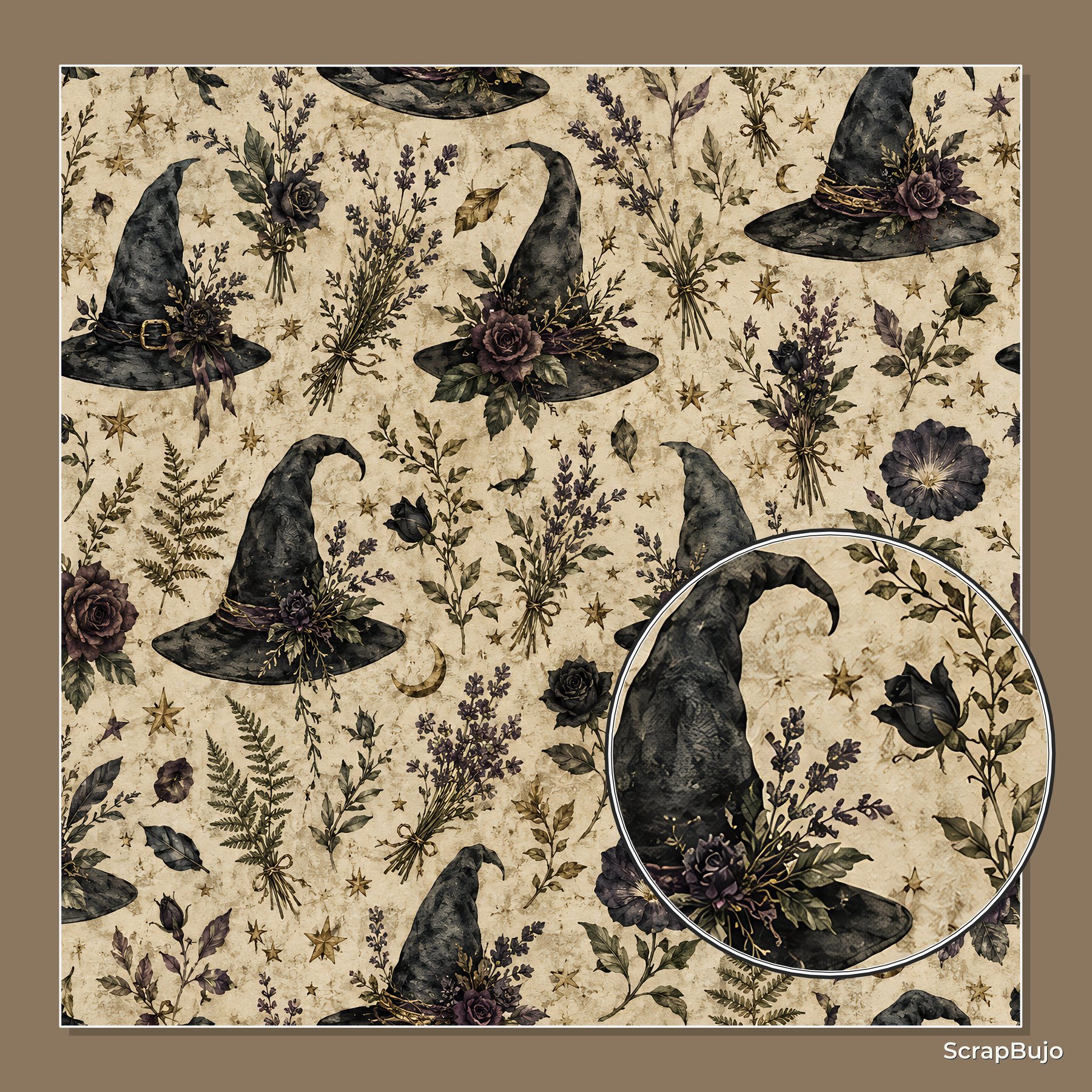 Vintage Halloween Witch Junk Journal Kit preview 5