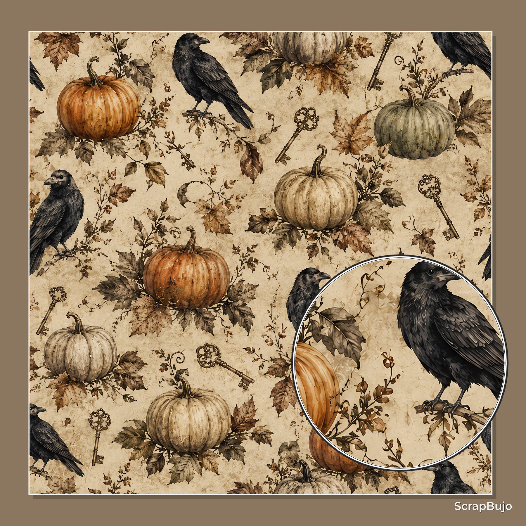 Vintage Halloween Witch Junk Journal Kit preview 6