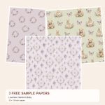 Free Lavender Heirloom Baby – 3 Printable Scrapbook Paper Samples preview