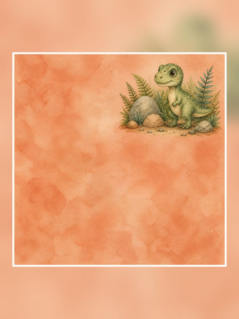 Baby T-Rex Adventure Digital Scrapbook Papers poster portrait