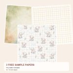 Free Tiny Safari Complete – 3 Printable Scrapbook Paper Samples preview