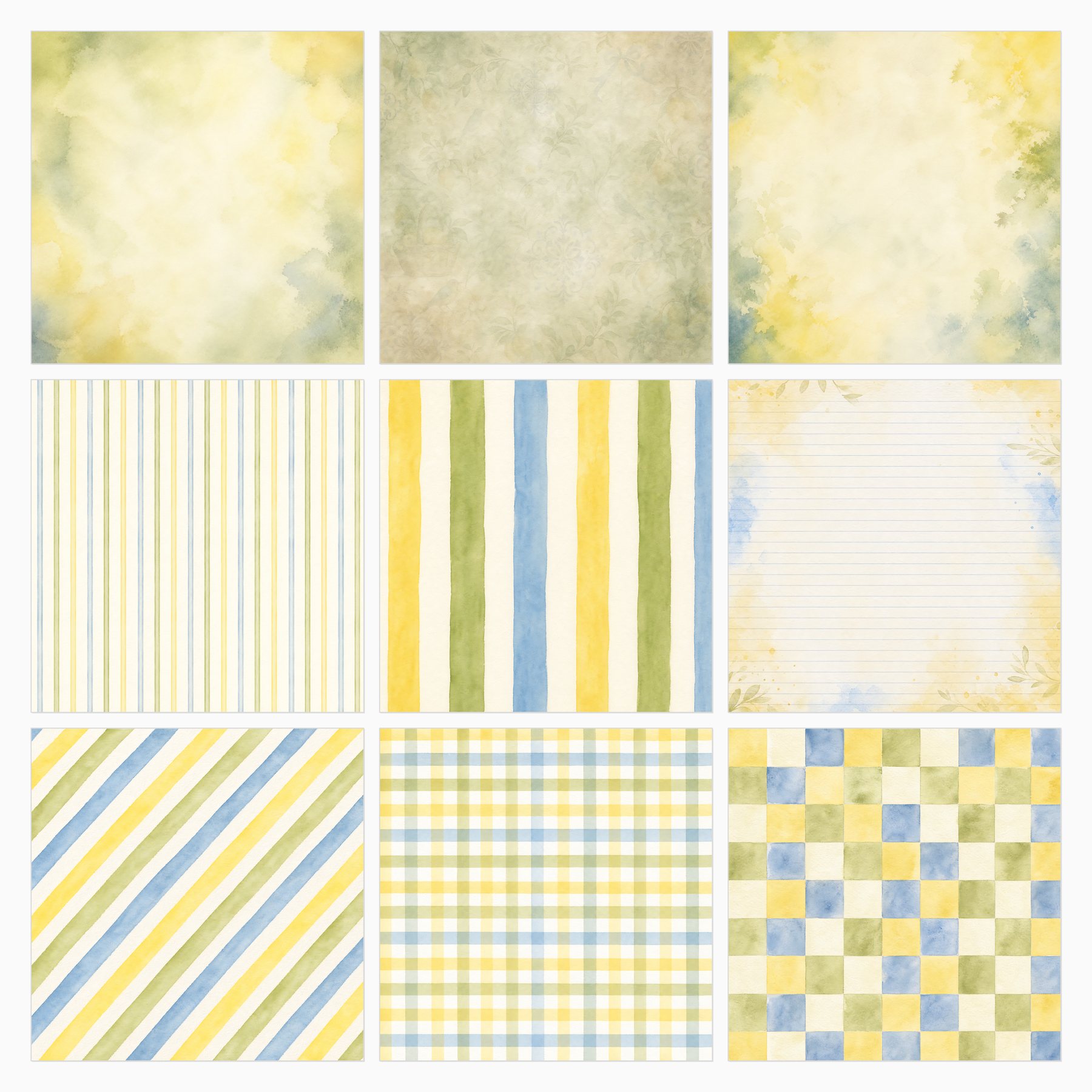 Lemon Garden Family Memories Digital Scrapbook Paper preview 2
