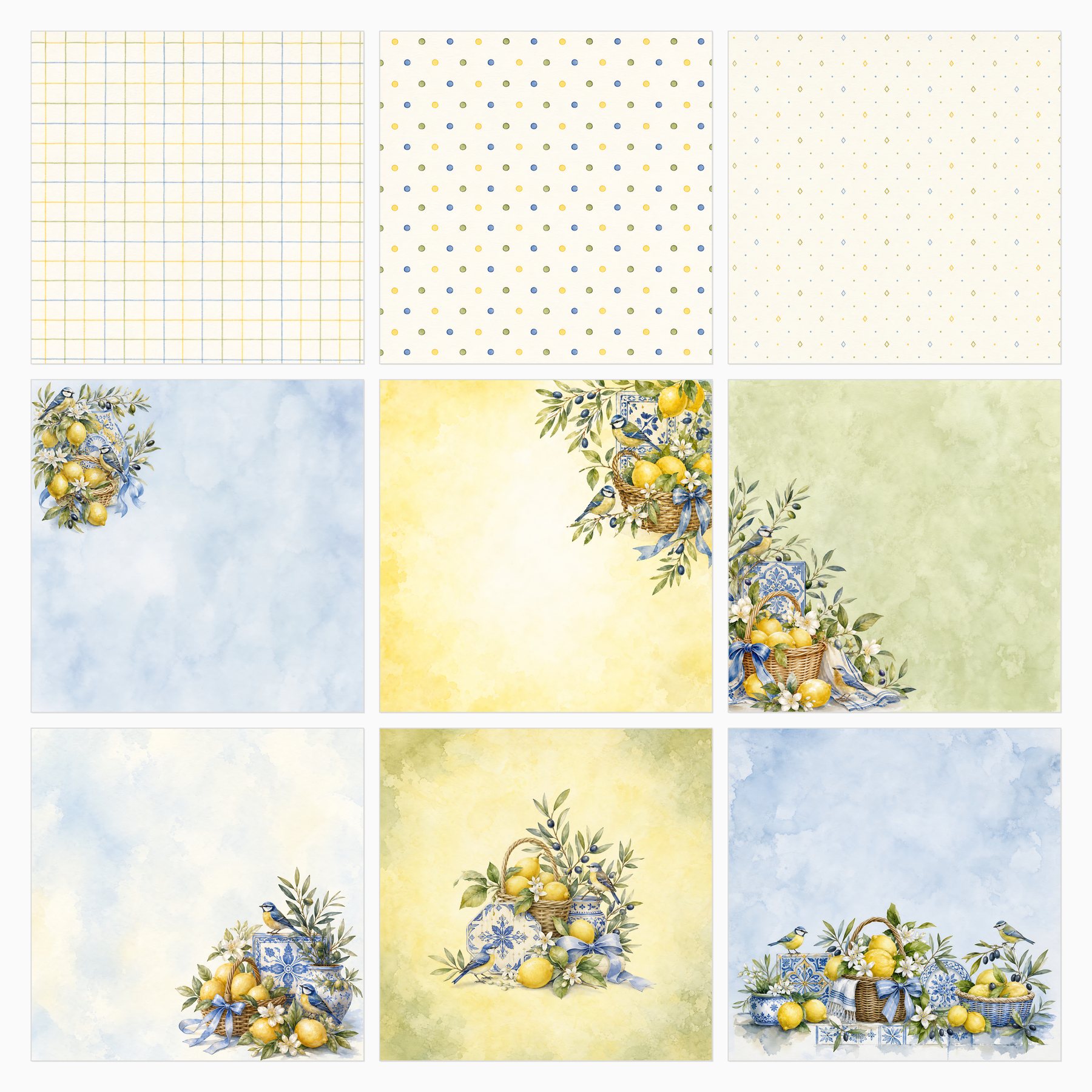 Lemon Garden Family Memories Digital Scrapbook Paper preview 3