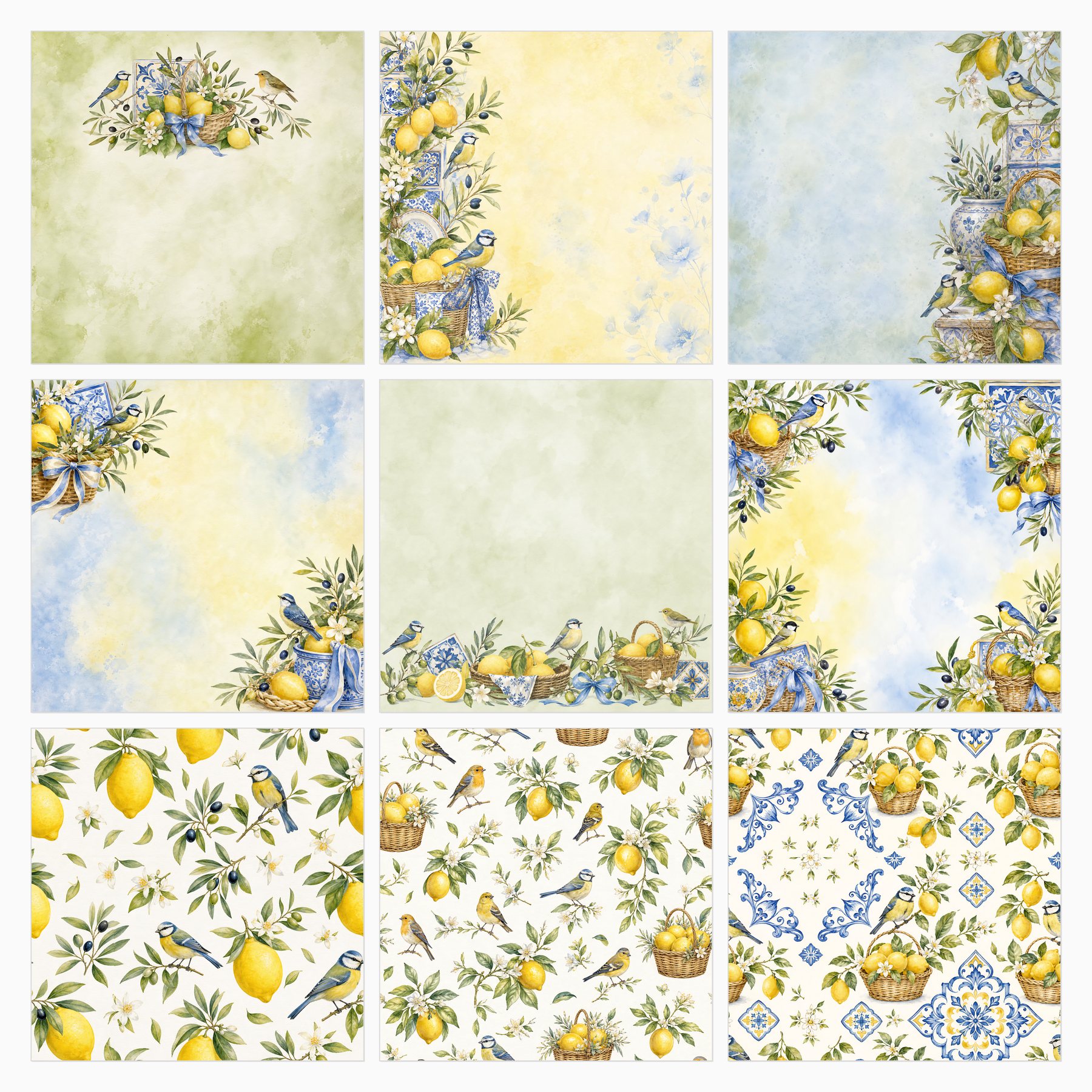 Lemon Garden Family Memories Digital Scrapbook Paper preview 4