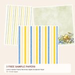 Free Lemon Garden Family Memories – 3 Printable Scrapbook Paper Samples preview