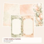 Free Baby Shower Keepsake – Three Printable Scrapbook Paper Samples preview