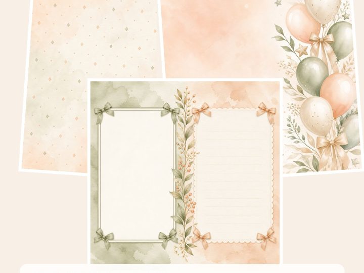 Free Baby Shower Keepsake – Three Printable Scrapbook Paper Samples preview