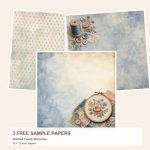 Free Stitched Family Memories – 3 Printable Scrapbook Paper Samples preview