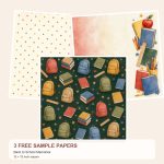 Free Back to School Memories – 3 Printable Scrapbook Paper Samples preview